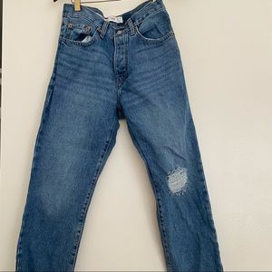 Mango denim cropped jeans